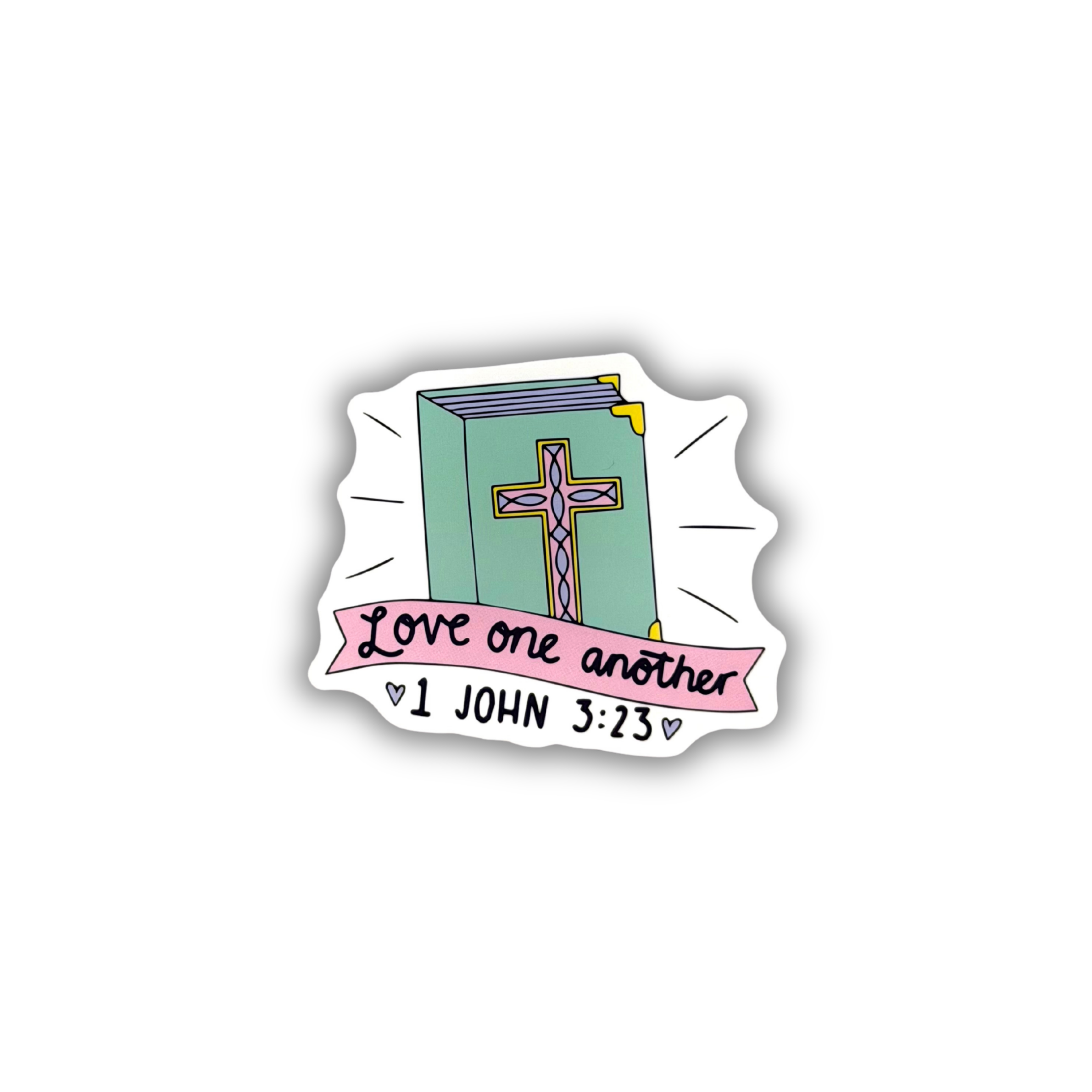 Love One Another Bible Sticker — 1 John 3:23