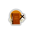 Holy Bible & Cross Sticker