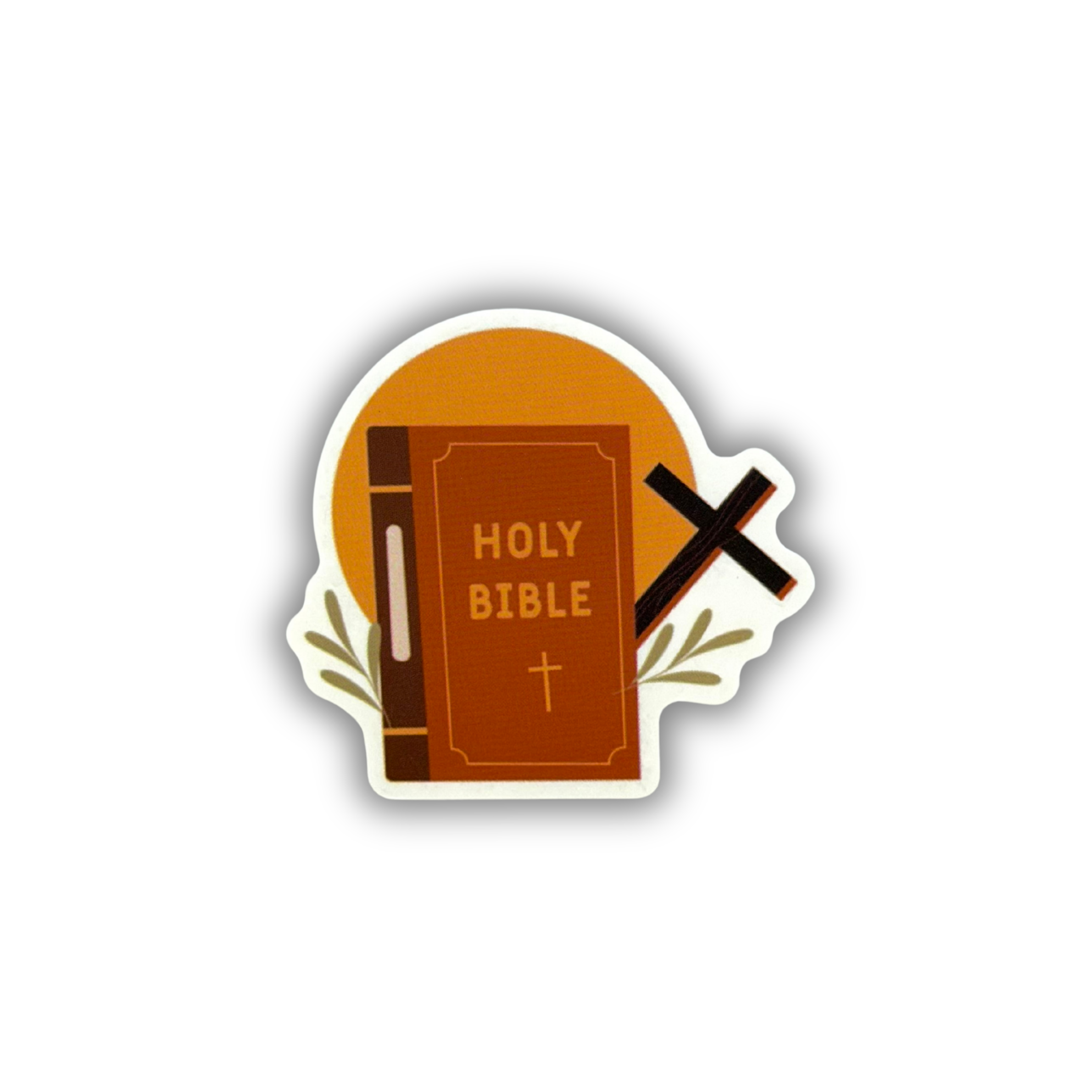 Holy Bible & Cross Sticker