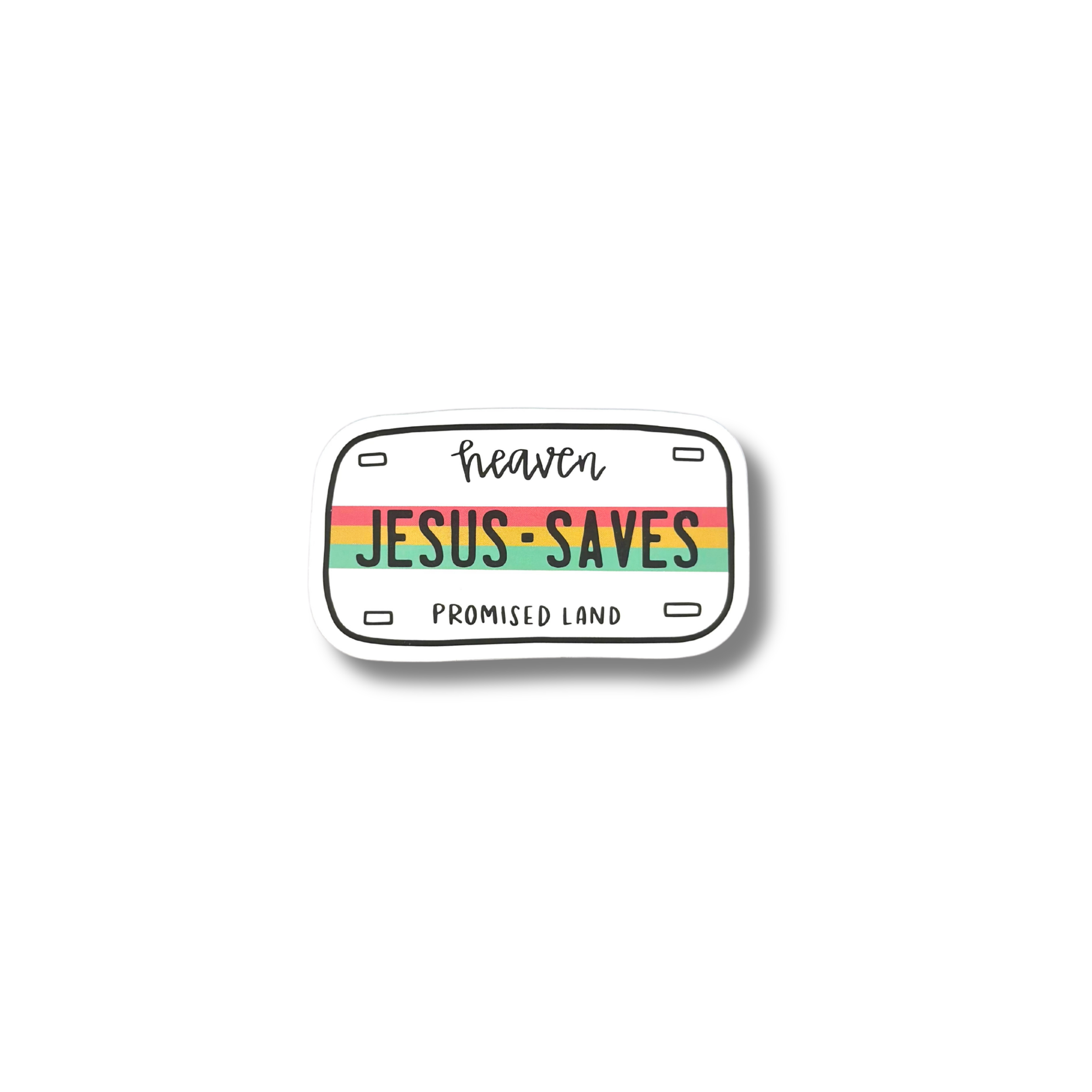 Jesus Saves license plate Christian sticker