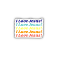 I Love Jesus Rainbow Sticker