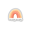 Live Simply Love Boldly Rainbow Sticker