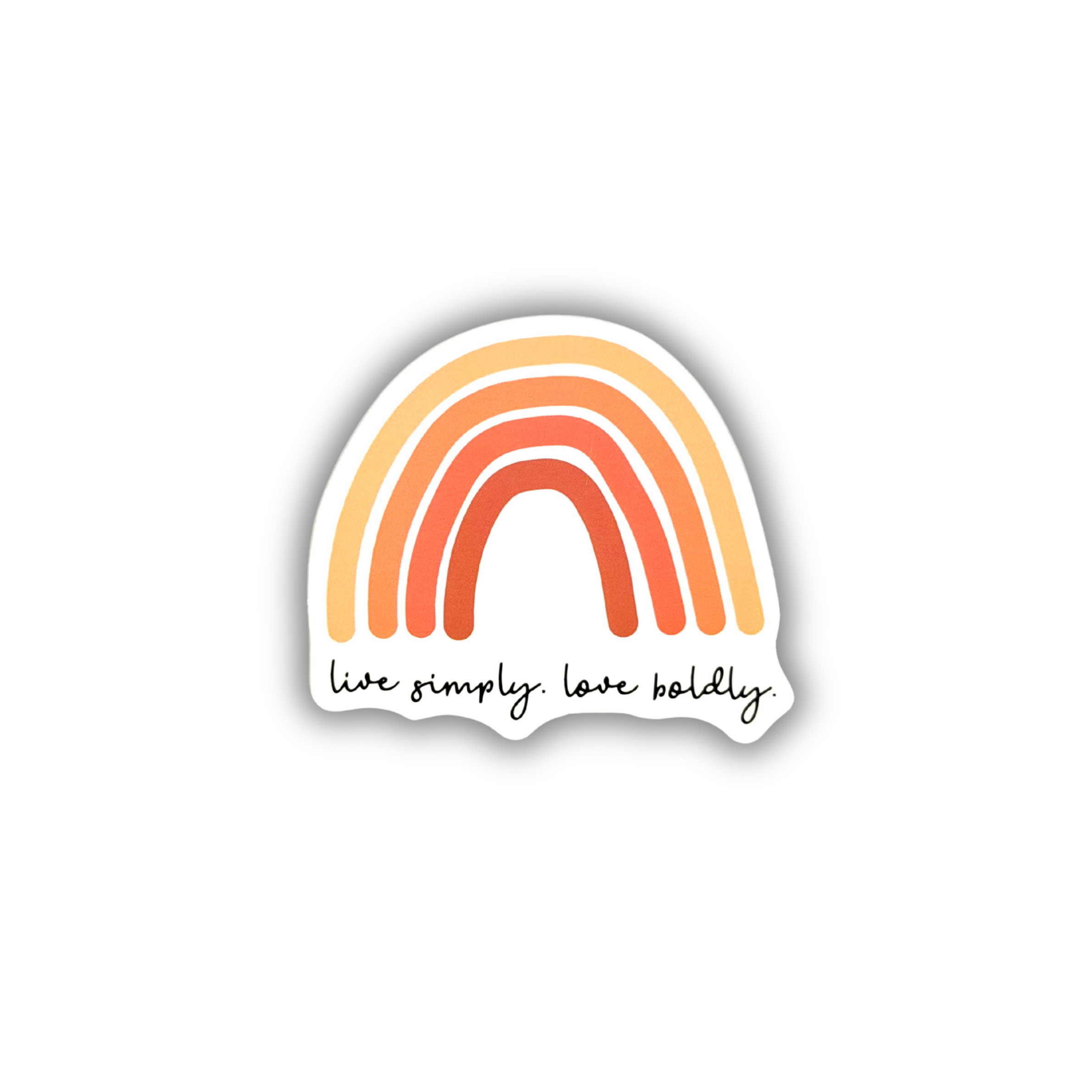 Live Simply Love Boldly Rainbow Sticker