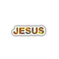 JESUS Colourful Mosaic Sticker