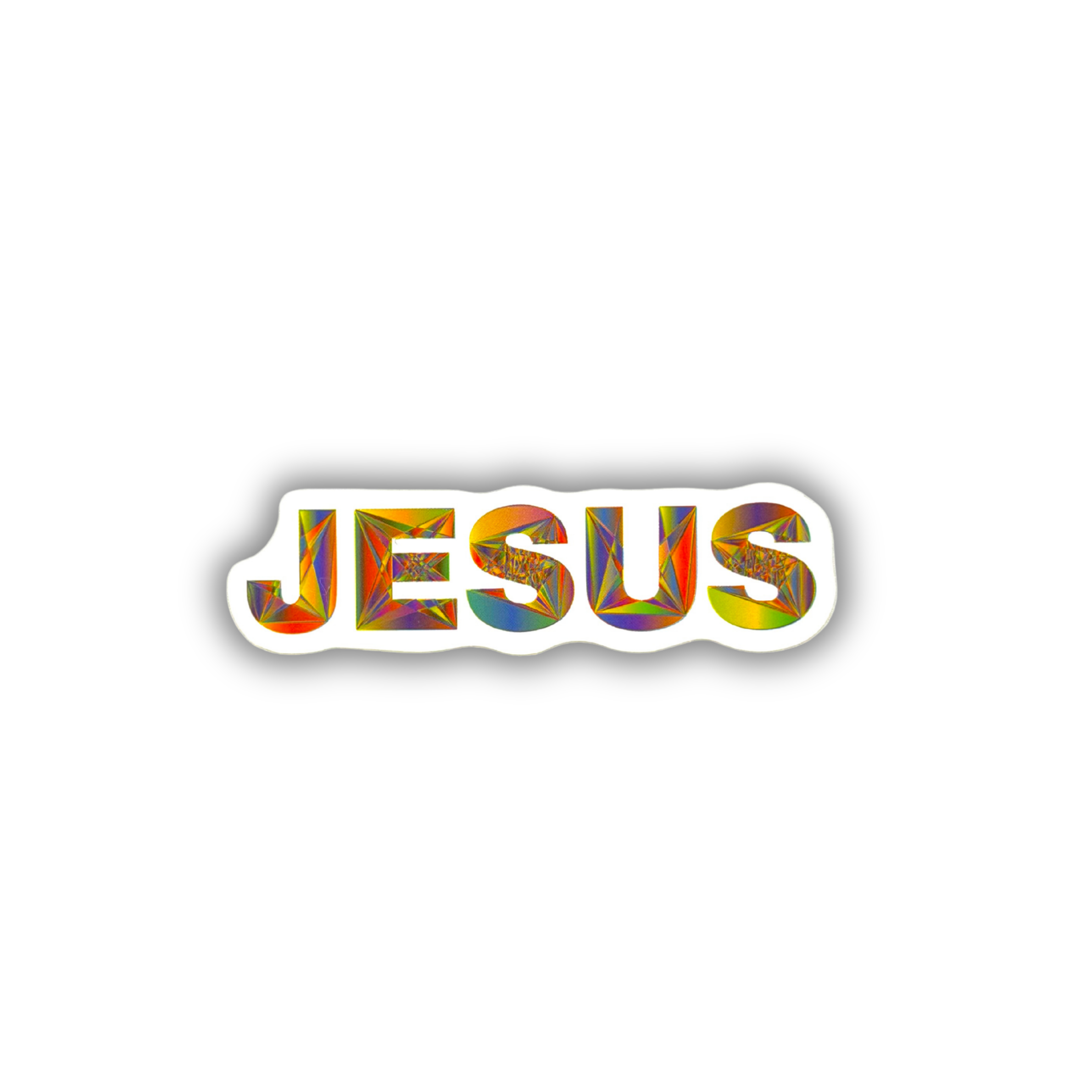 JESUS Colourful Mosaic Sticker