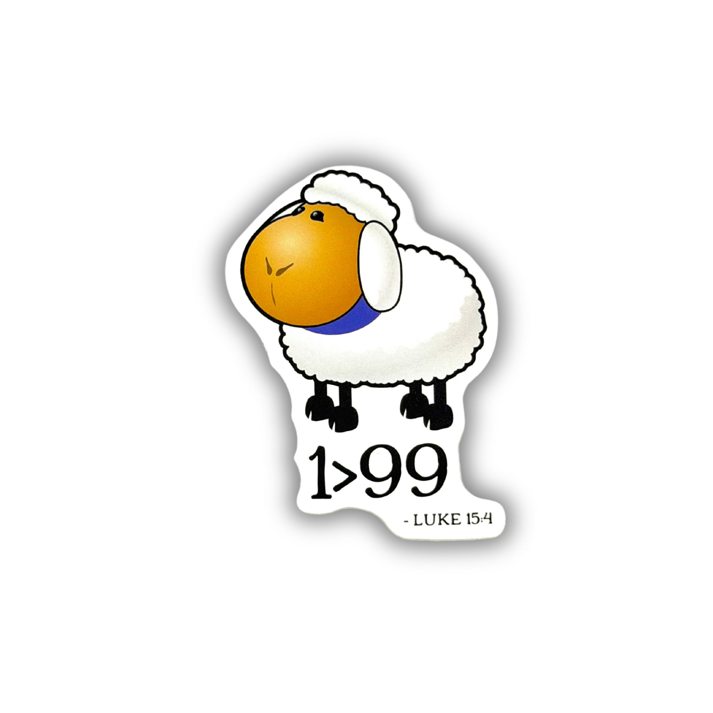 1 Greater Than 99 Lost Sheep Luke 15:4 Sticker