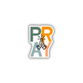 Pray colorful letters Christian sticker