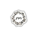 Jesus watercolour floral wreath Christian sticker