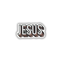 Jesus retro bold typography Christian sticker
