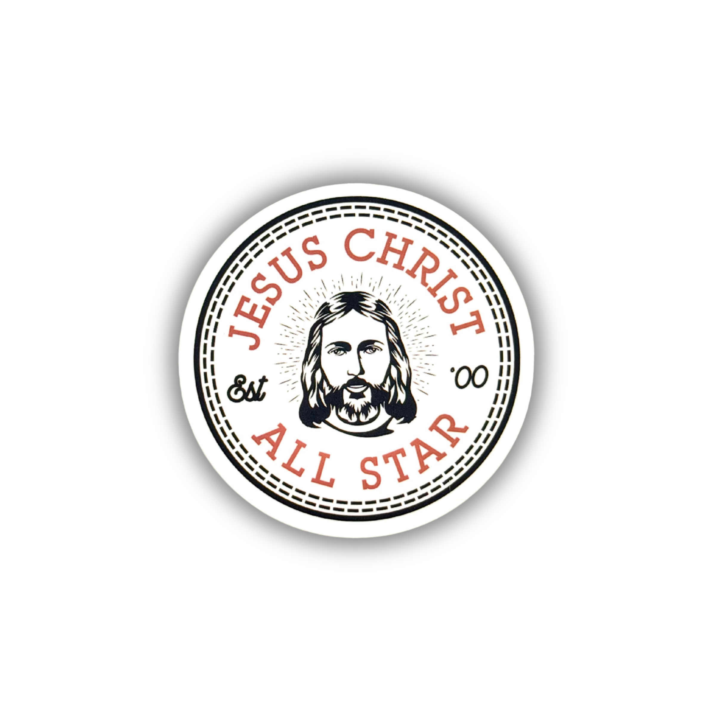 Jesus Christ All Star vintage badge sticker