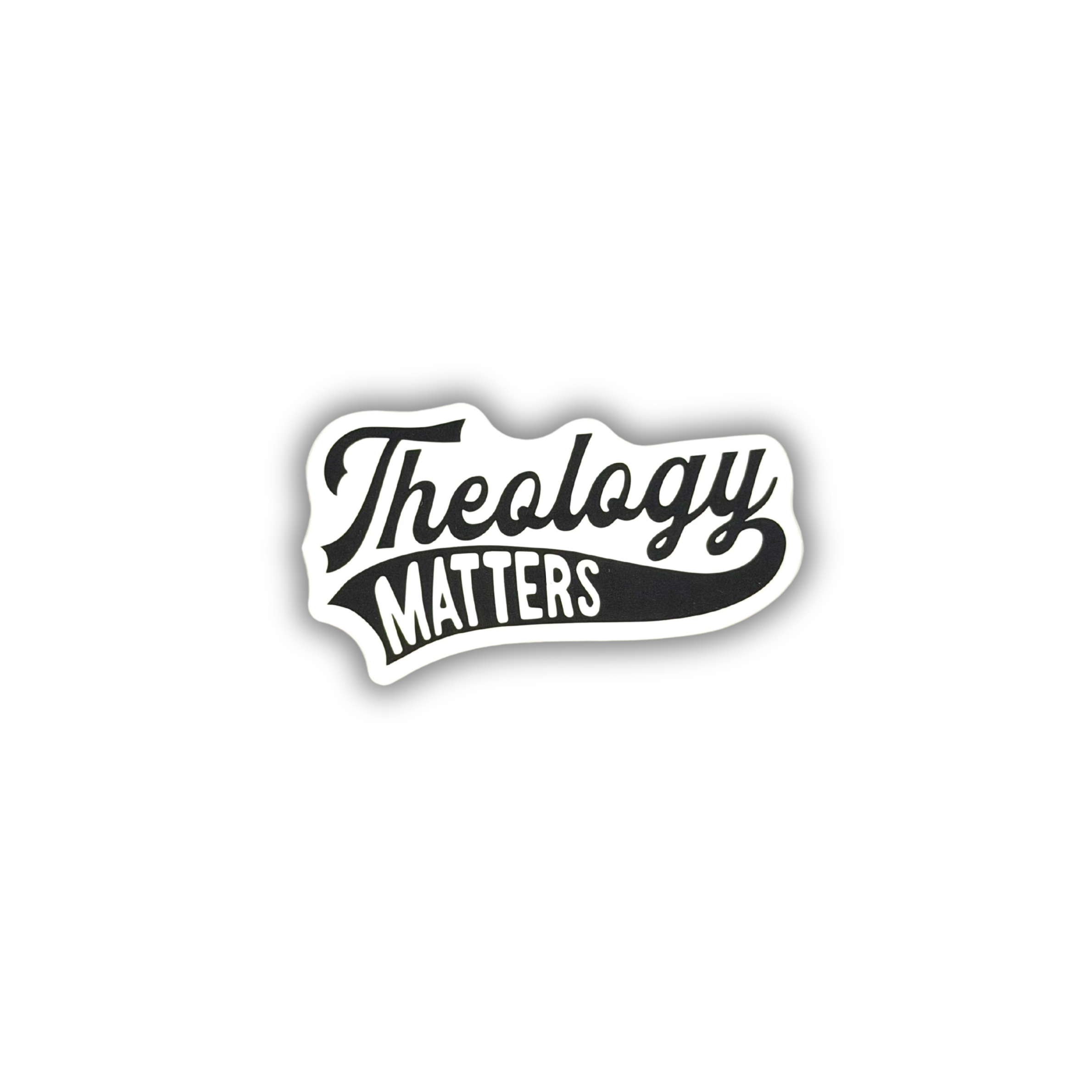 Theology Matters sports banner Christian sticker
