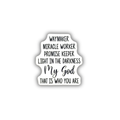 Waymaker Miracle Worker Promise Keeper Christian sticker